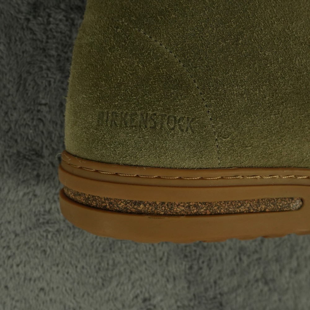 Birkenstock Bend Mid Sneaker Womens 38 Olive Green Suede Nubuck Leather Lace Up - Picture 2 of 8